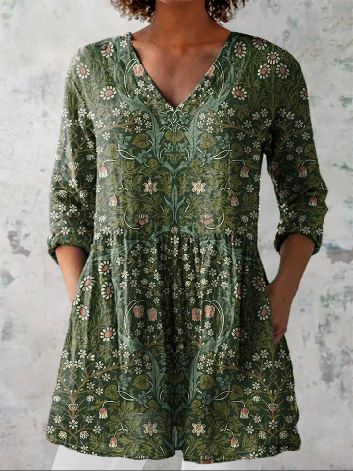 Addison | Blusa de cuello en V Lange