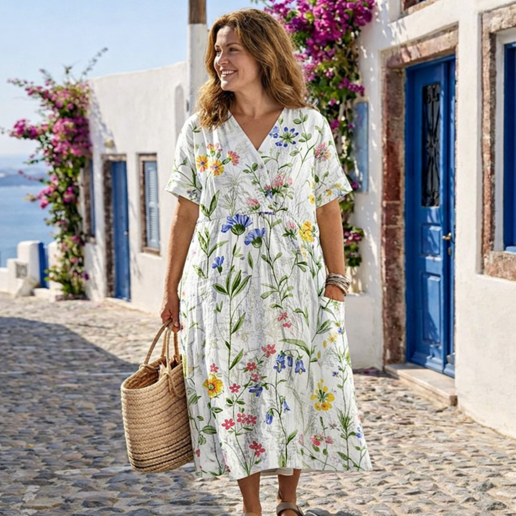 Vestido de Verano Cómodo de Estilo Italiano – Cubriente y Ligero