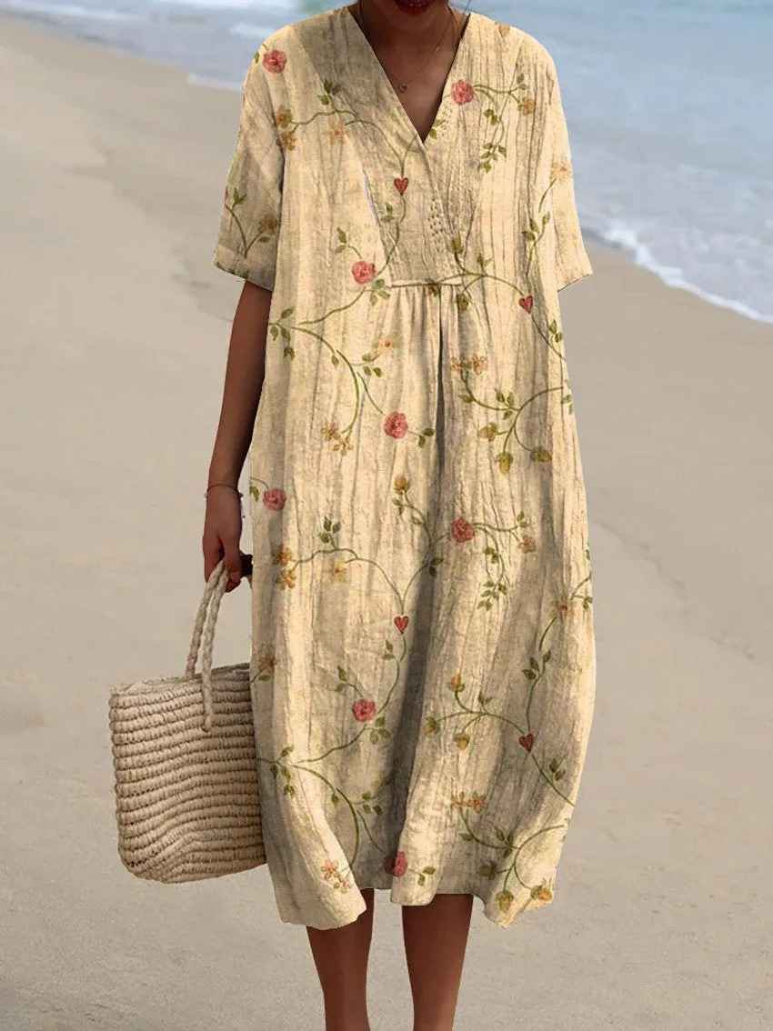 Olivia™ | Vestido de Flujo Floral Vintage
