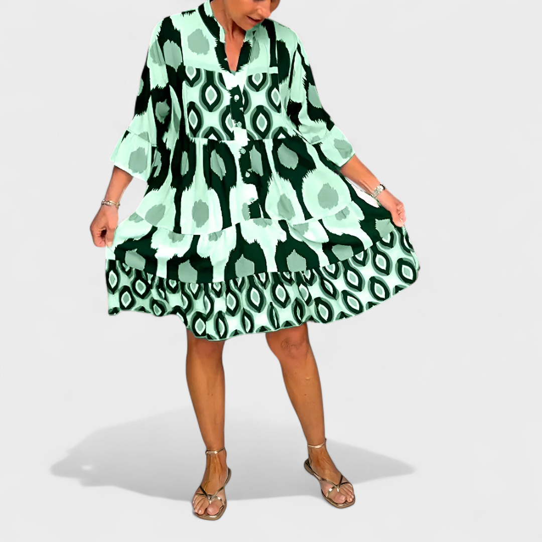 Jorvane - Vestido estampado de corte holgado