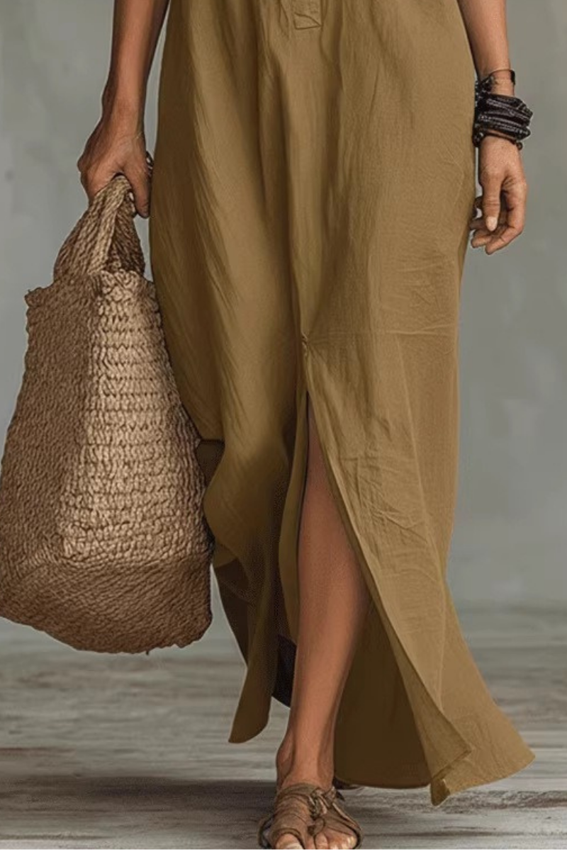 Vestido Casual Bohemio con Botones