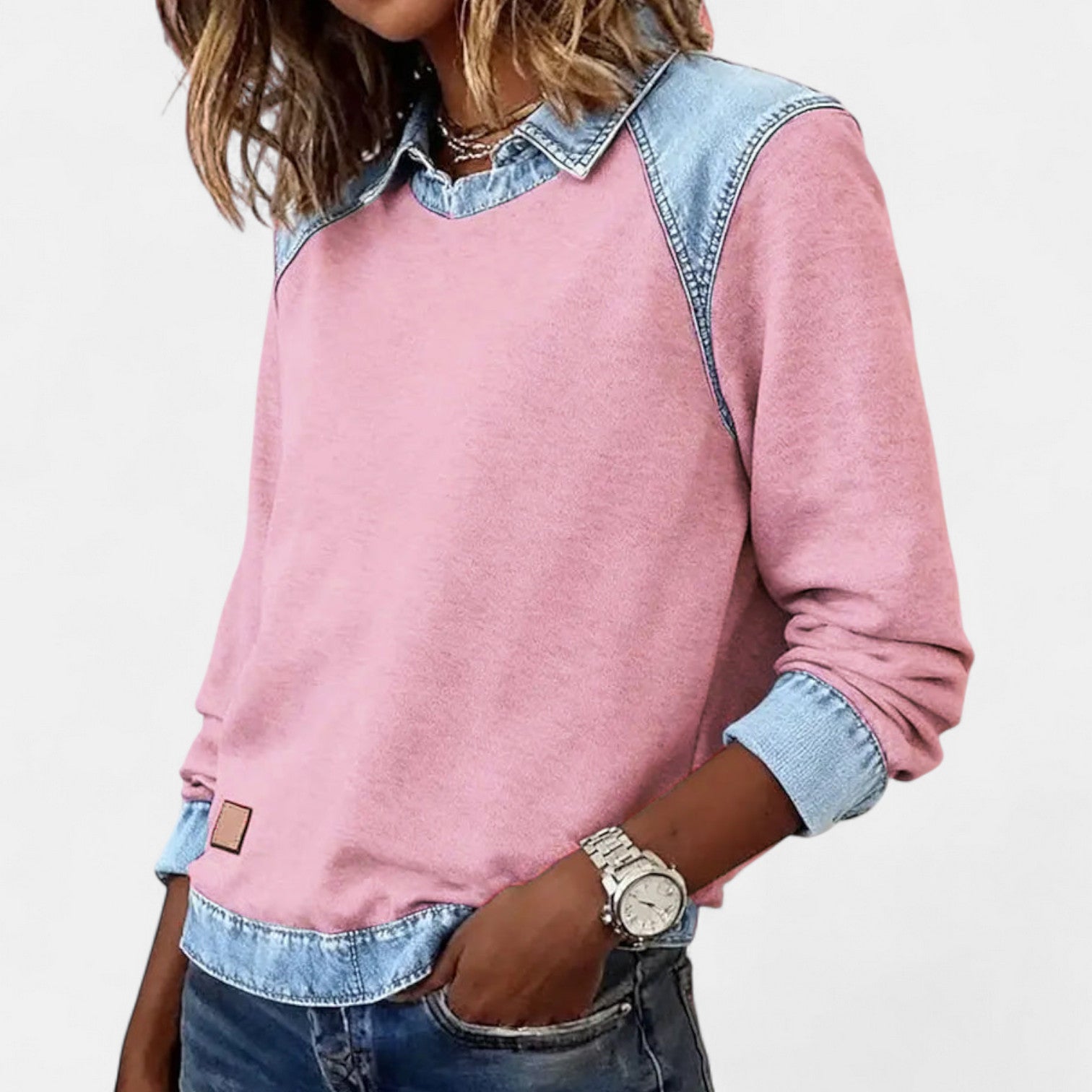 Blusa Casual de Manga Larga
