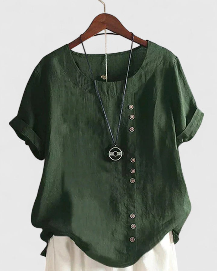 Elisavie | Blusa Cómoda de Manga Corta