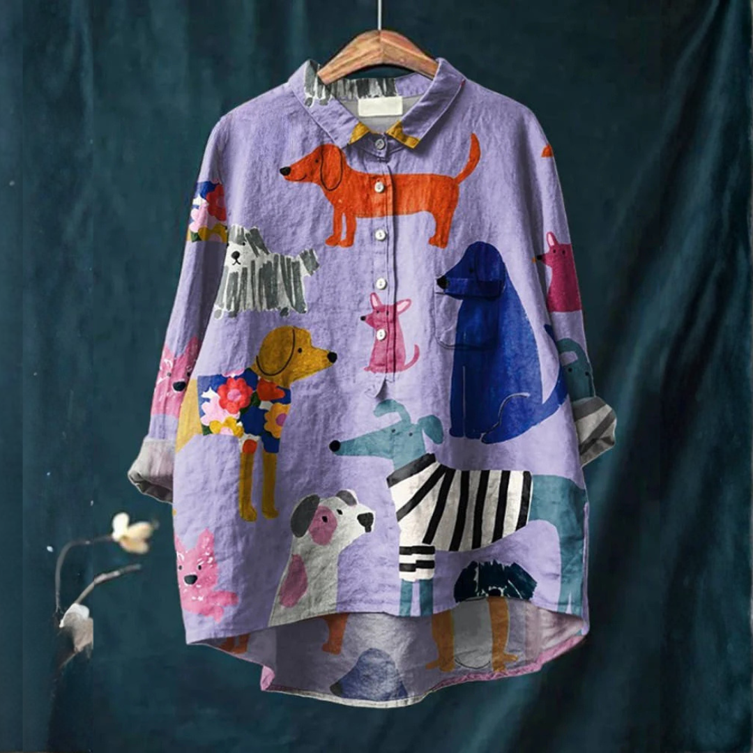 Ginevra – Camisa de lino con patrón