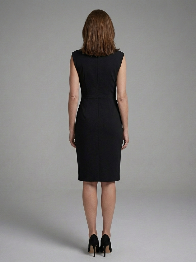 Faelina | Vestido Midi Sin Mangas con Detalle en Llave
