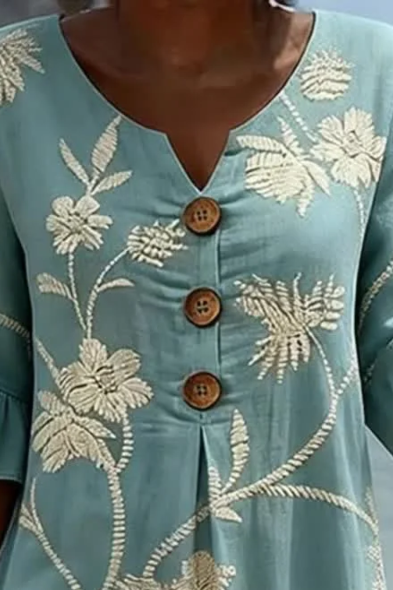 Nemi™ | Elegante Vestido Midi de Flores
