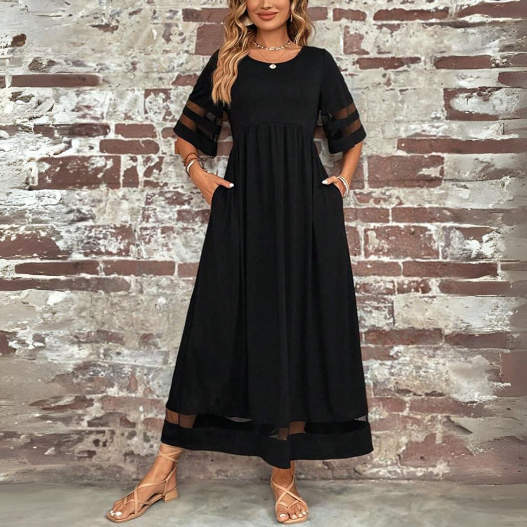 Aubrey™ – Vestido Midi Que Acentúa la Cintura