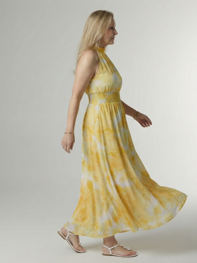 Sylin | Vestido Midi de Tirantes Pintado