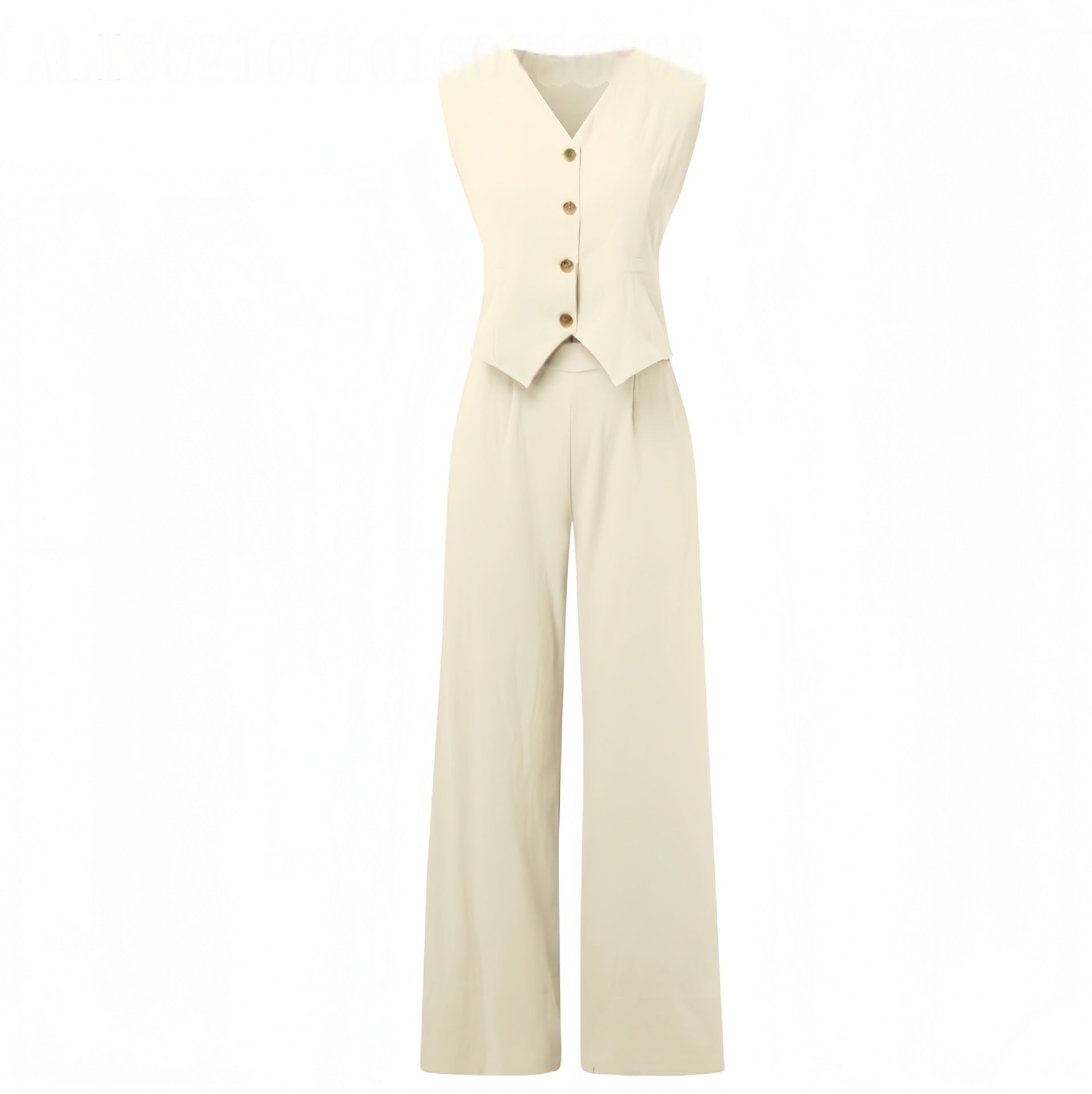 Top de verano sin mangas y pantalones rectos anchos