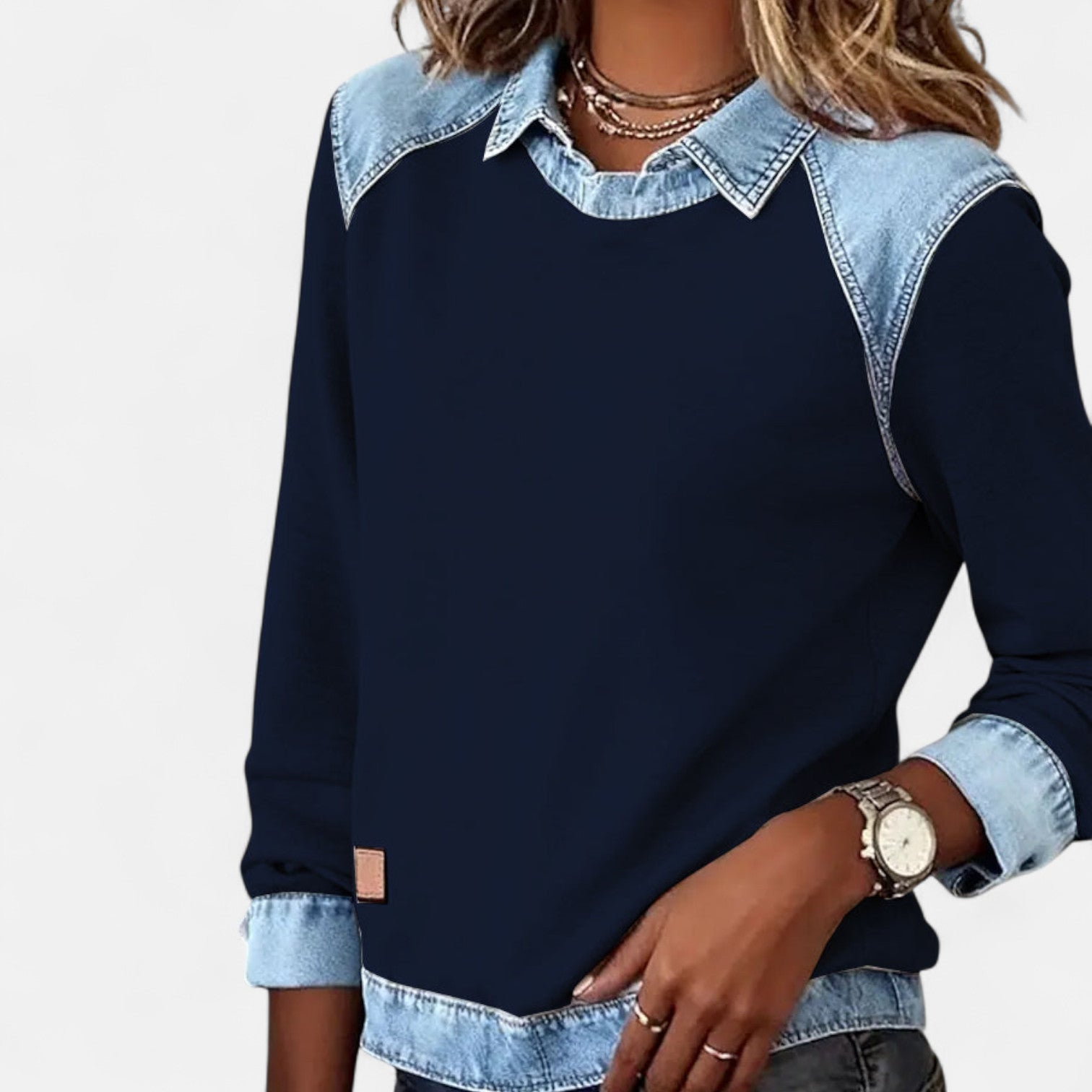 Blusa Casual de Manga Larga
