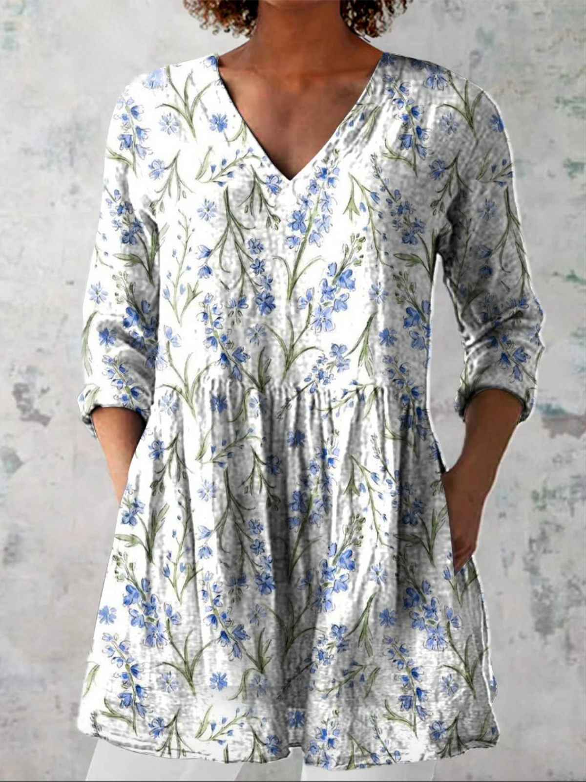 Kara | Blusa larga con cuello en V