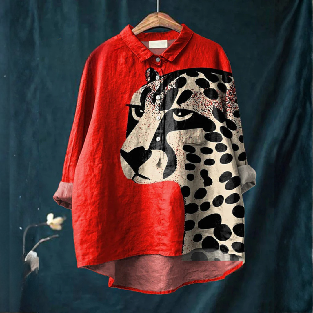 Liora™ | Blusa de Lino Atemporal con Estampado
