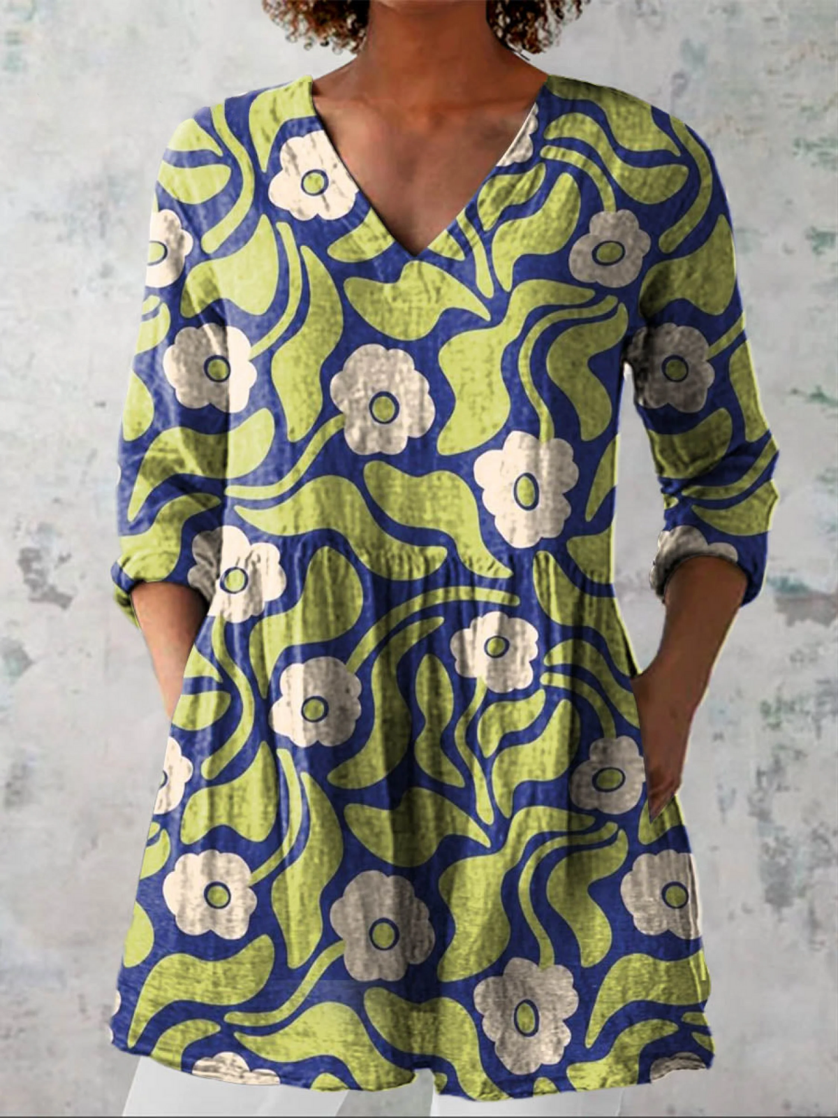 Galina | Blusa larga con cuello en V