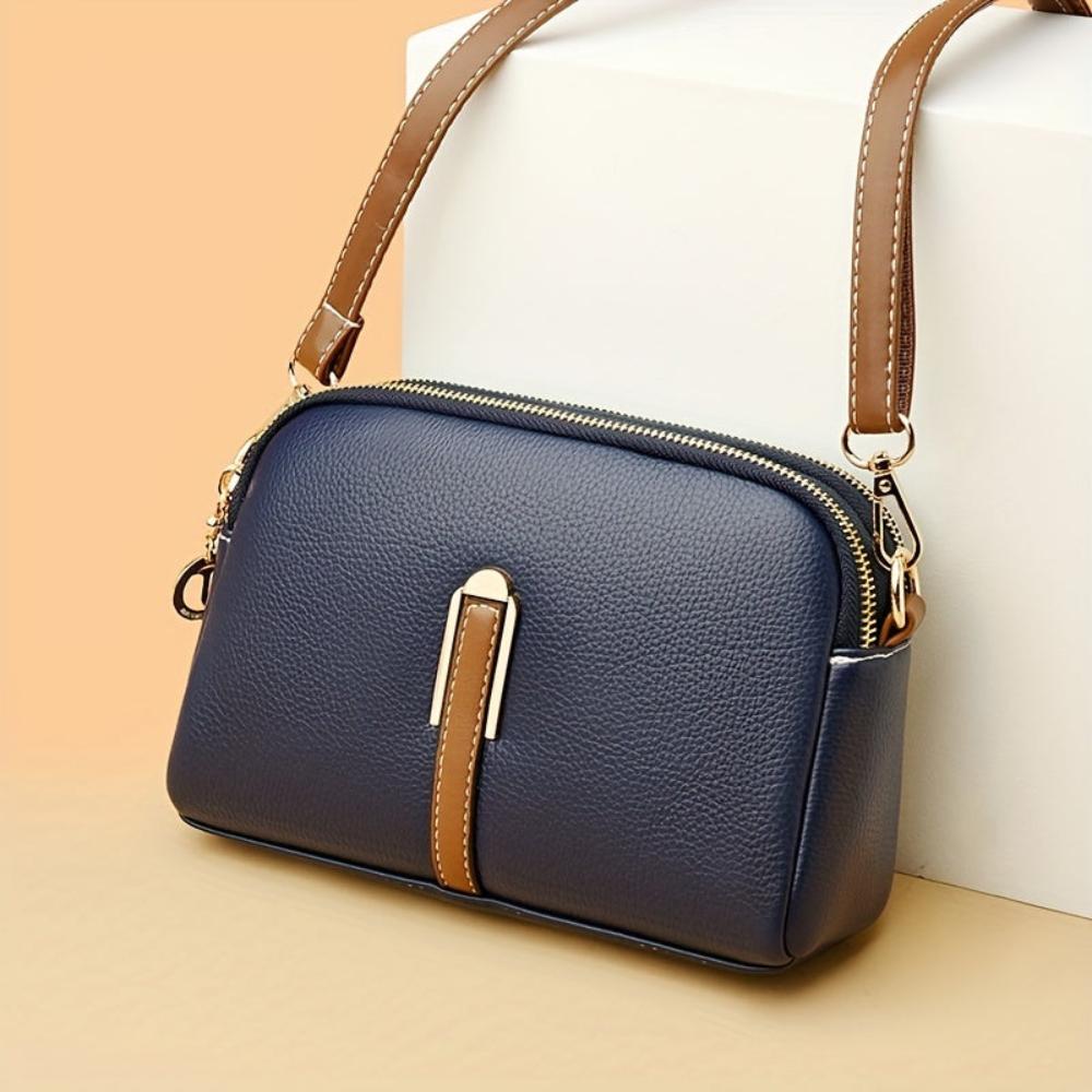 Bolso de hombro con textura "lichi" colorido Míla