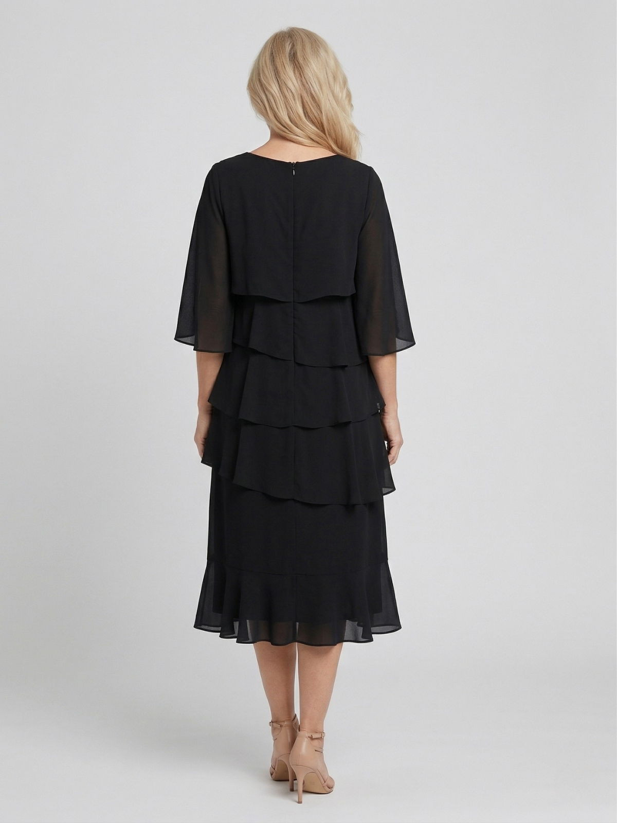 Vestido Elegante con Volantes Angela