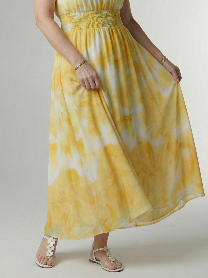 Sylin | Vestido Midi de Tirantes Pintado