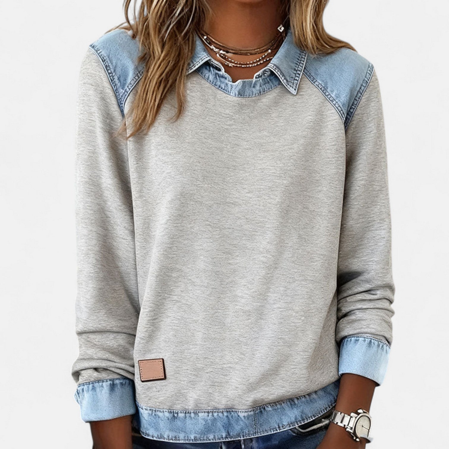 Blusa Casual de Manga Larga