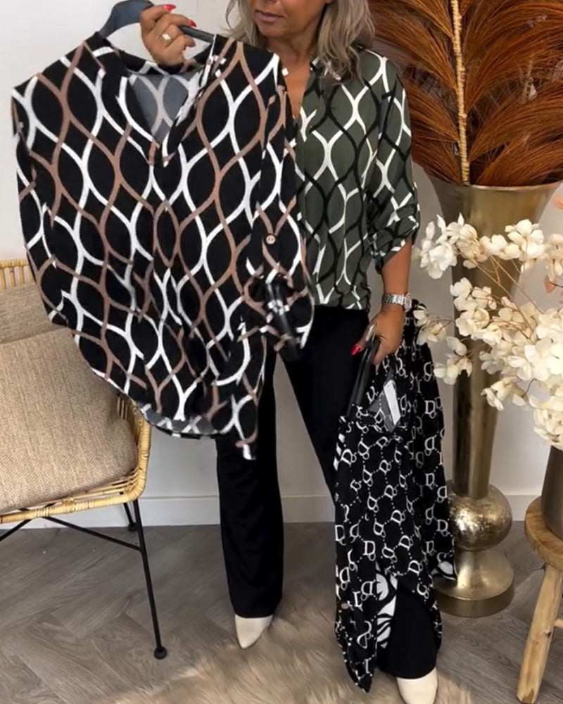 Noor – Blusa con Estampado Gráfico