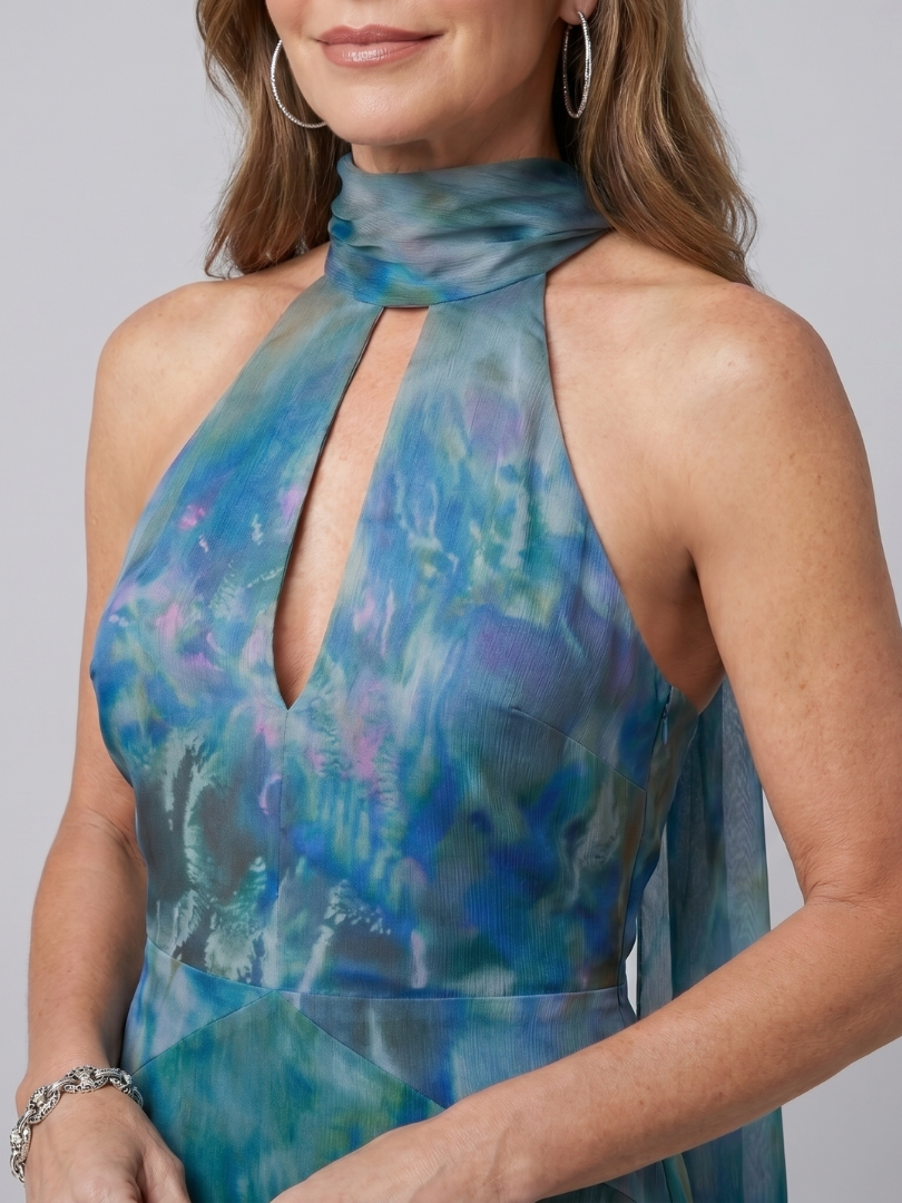 Juniper | Vestido Maxi Sin Mangas con Cuello Halter