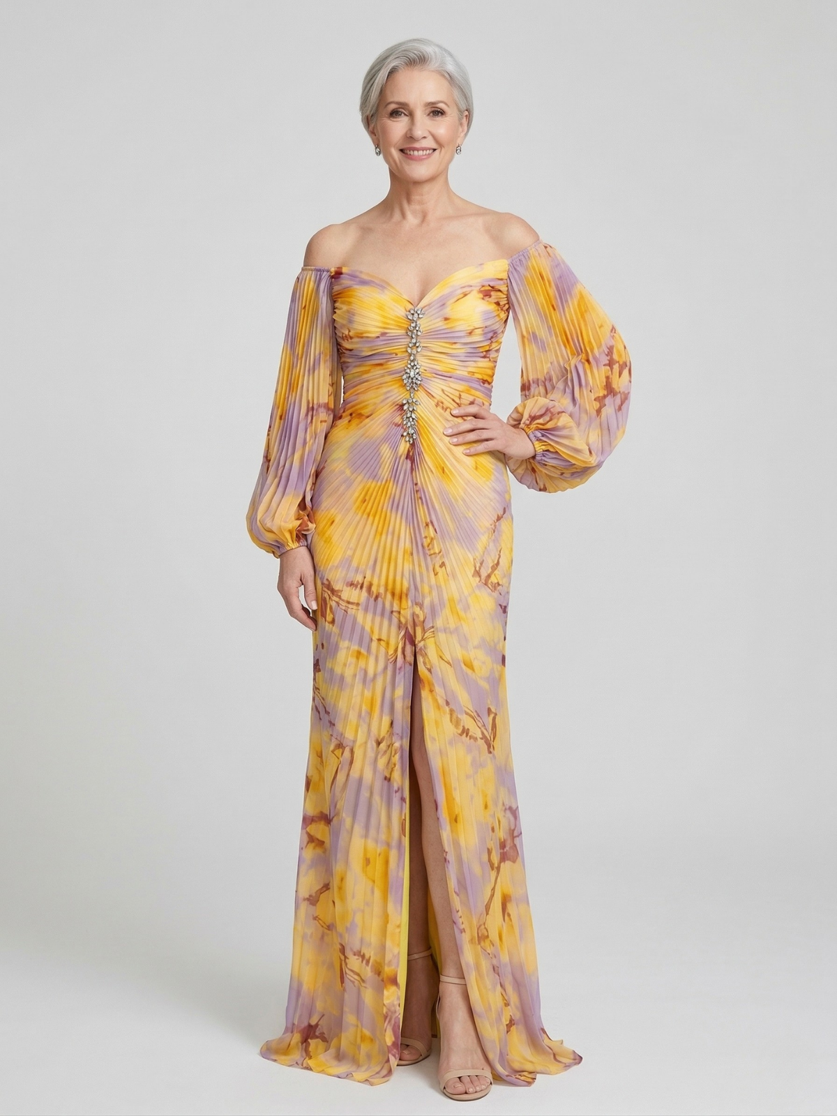 Vestido Elegante Liza con Escote en V