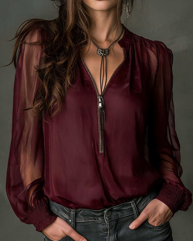 LA JACKY - BLUSA CON CREMALLERA 1/2