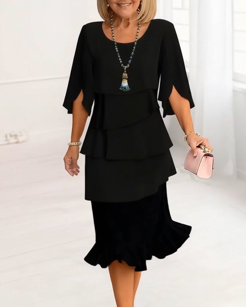 Patricia • Vestido Elegante con Volantes