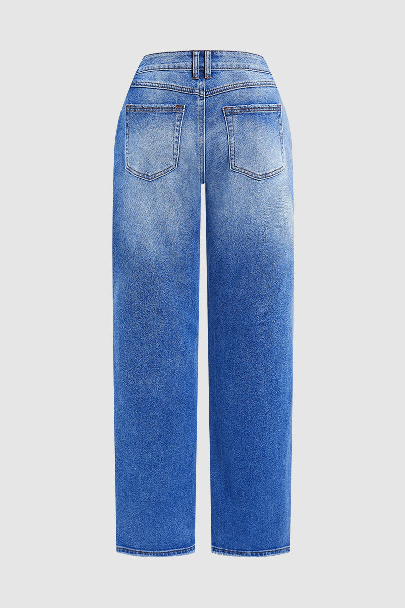 Denvara | Jeans de pierna recta de talle medio