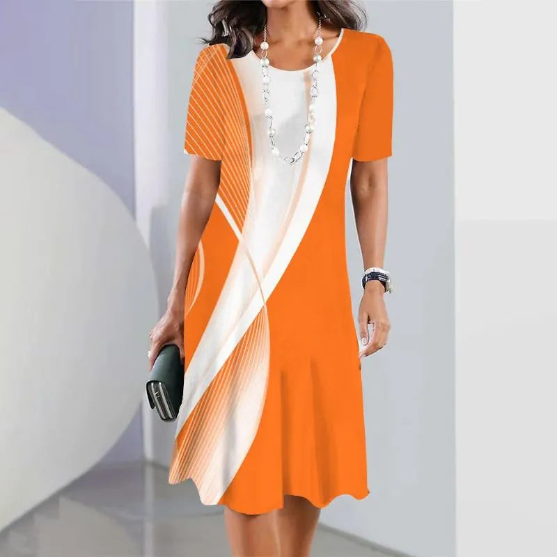 Dalia™ - Vestido de Mujer con Pliegues y Bloques de Color