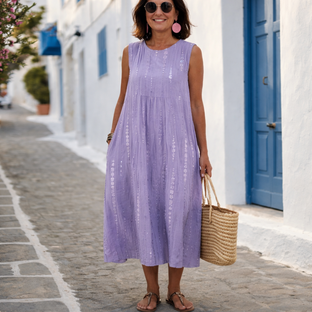 Vestido de Verano Cómodo de Estilo Italiano – Cubriente y Fresco