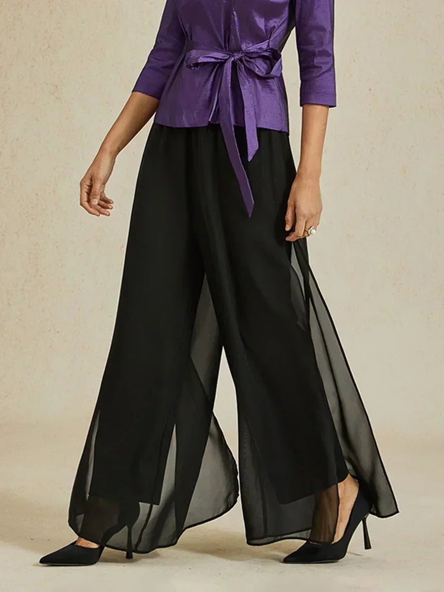 Fluressa | Pantalones de Fluidez con Dobladillo Rendido
