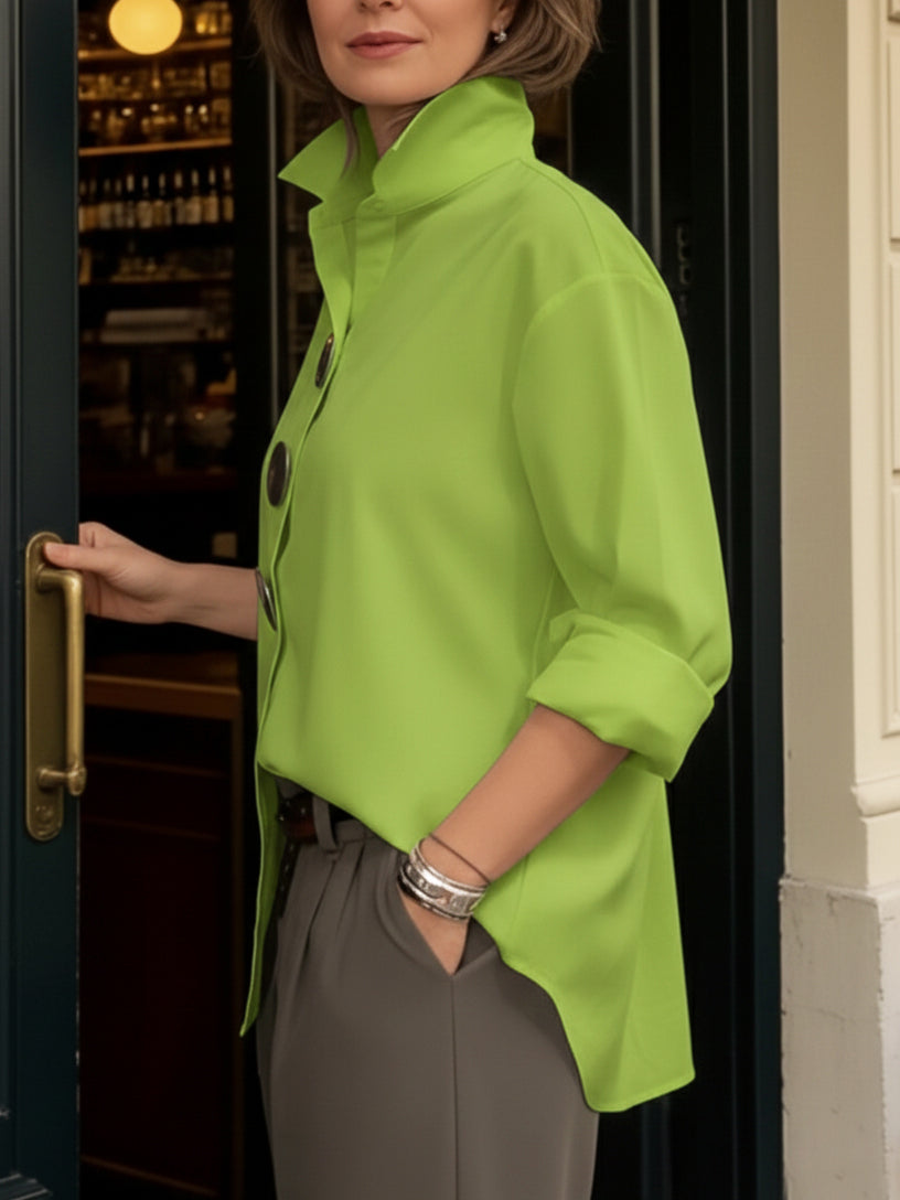 Ariana™ — Blusa elegante de seda y algodón