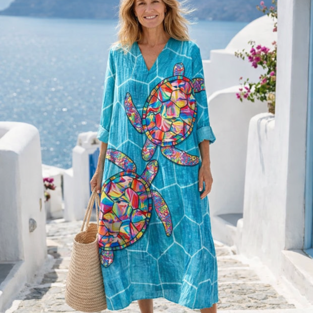 Vestido de Verano Cómodo de Estilo Italiano – Cubriente y Ligero