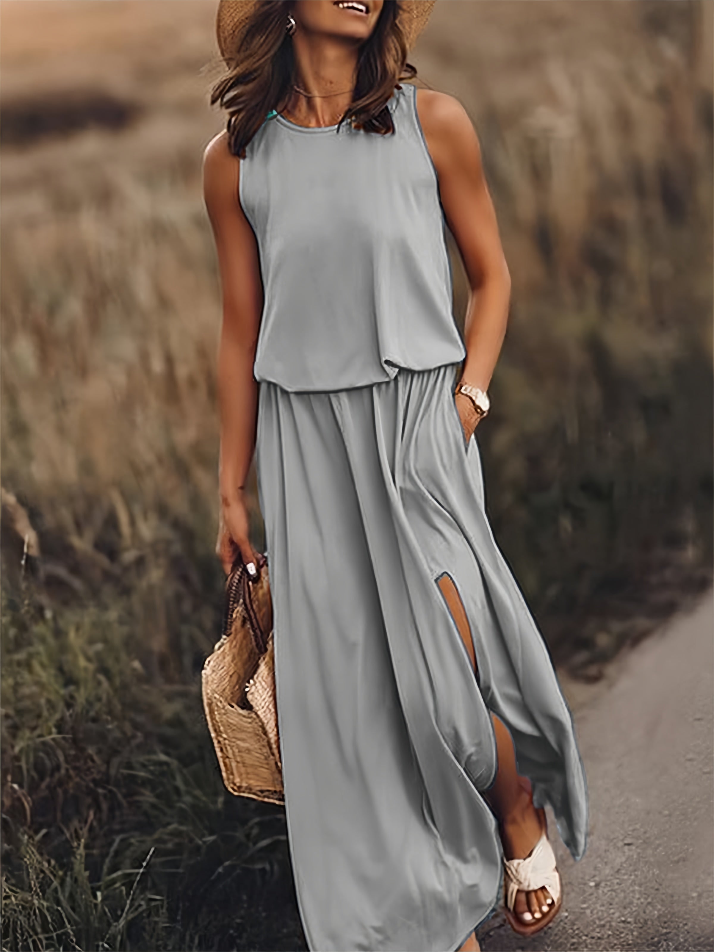 Minerva - Vestido Maxi Sin Mangas