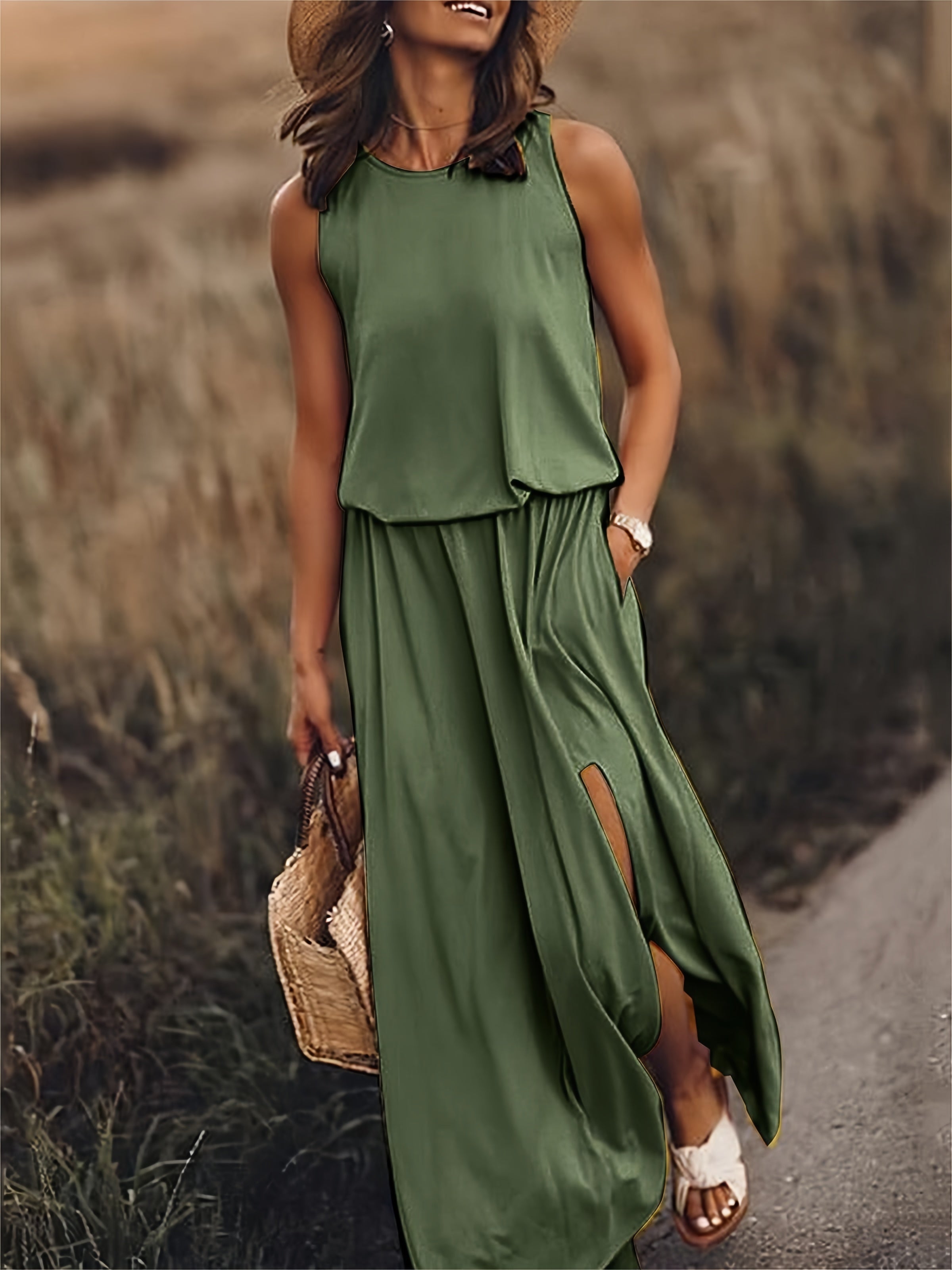 Minerva - Vestido Maxi Sin Mangas