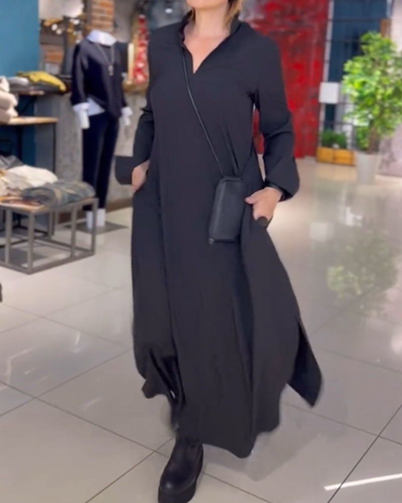 Evie - Vestido Maxi de Corte Suelto con Estilo Retro
