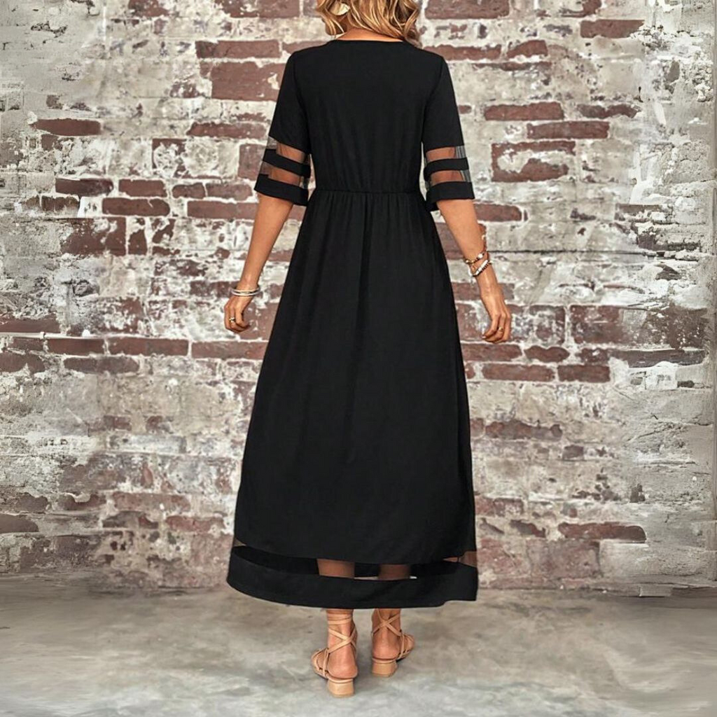 Aubrey™ – Vestido Midi Que Acentúa la Cintura