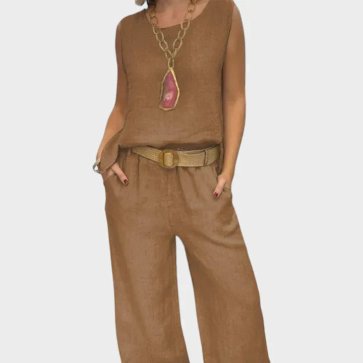 Paloma | Conjunto de Top Sin Mangas y Pantalones Cortos Bohemios