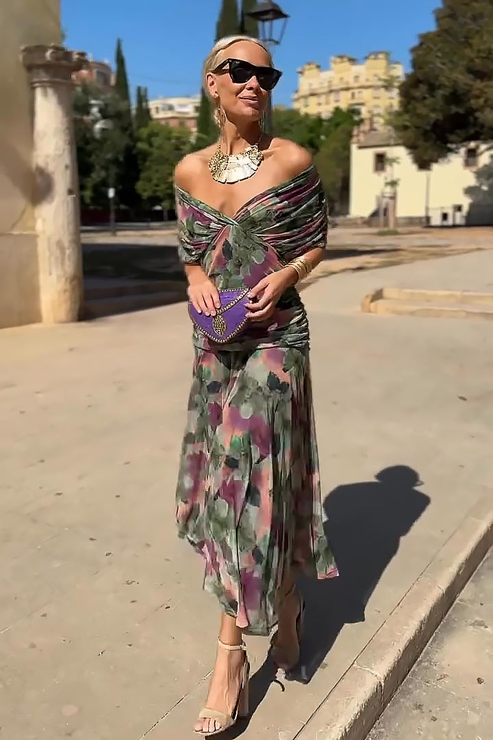 Louise | Vestido Maxi de Fiesta Elegante con Escote en V