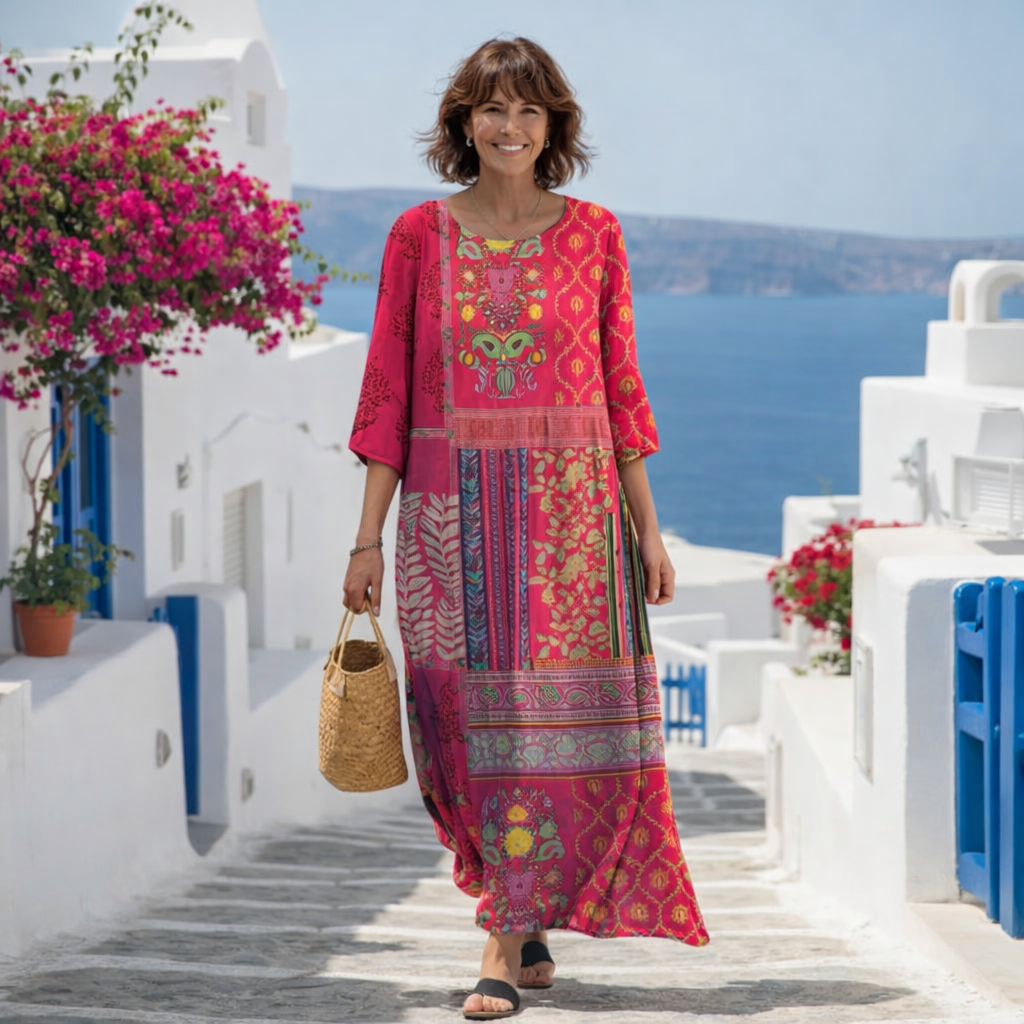 Vestido de Verano Cómodo Estilo Italiano – Cubriente y Fresco