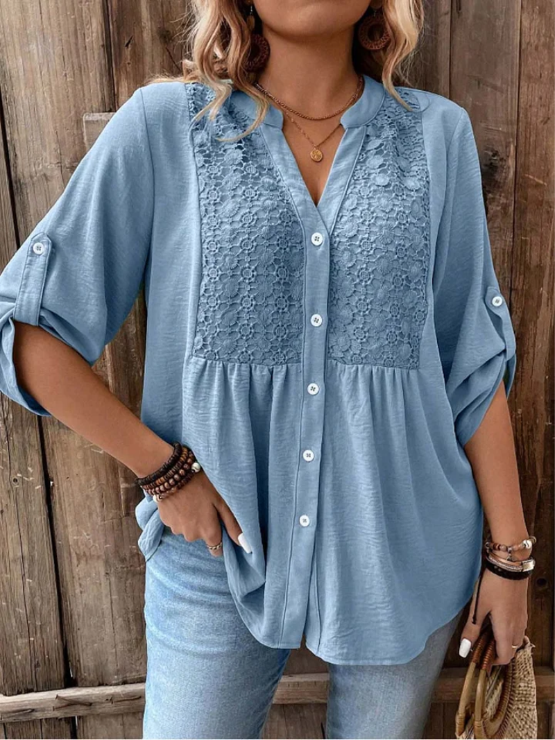 Lucienne™ — Blusa elegante de algodón con encanto natural