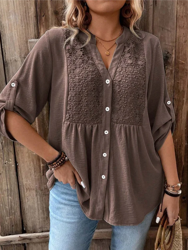 Lucienne™ — Blusa elegante de algodón con encanto natural