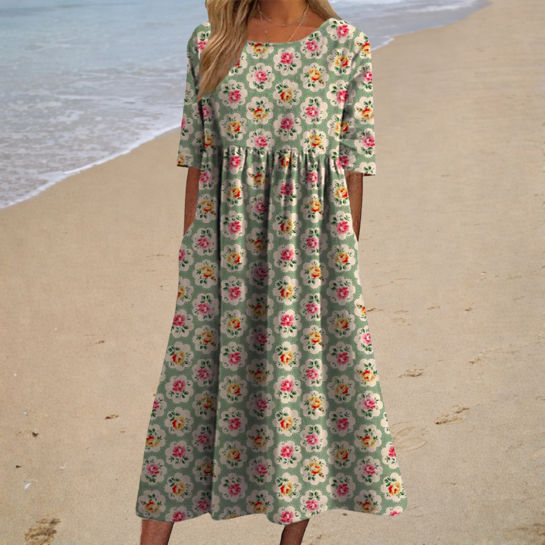 Vestido de Verano Cómodo de Estilo Italiano – Cubriente y Ligero