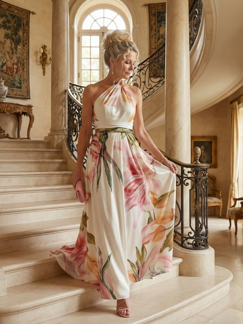Amiel | Maxi vestido ligero con flores