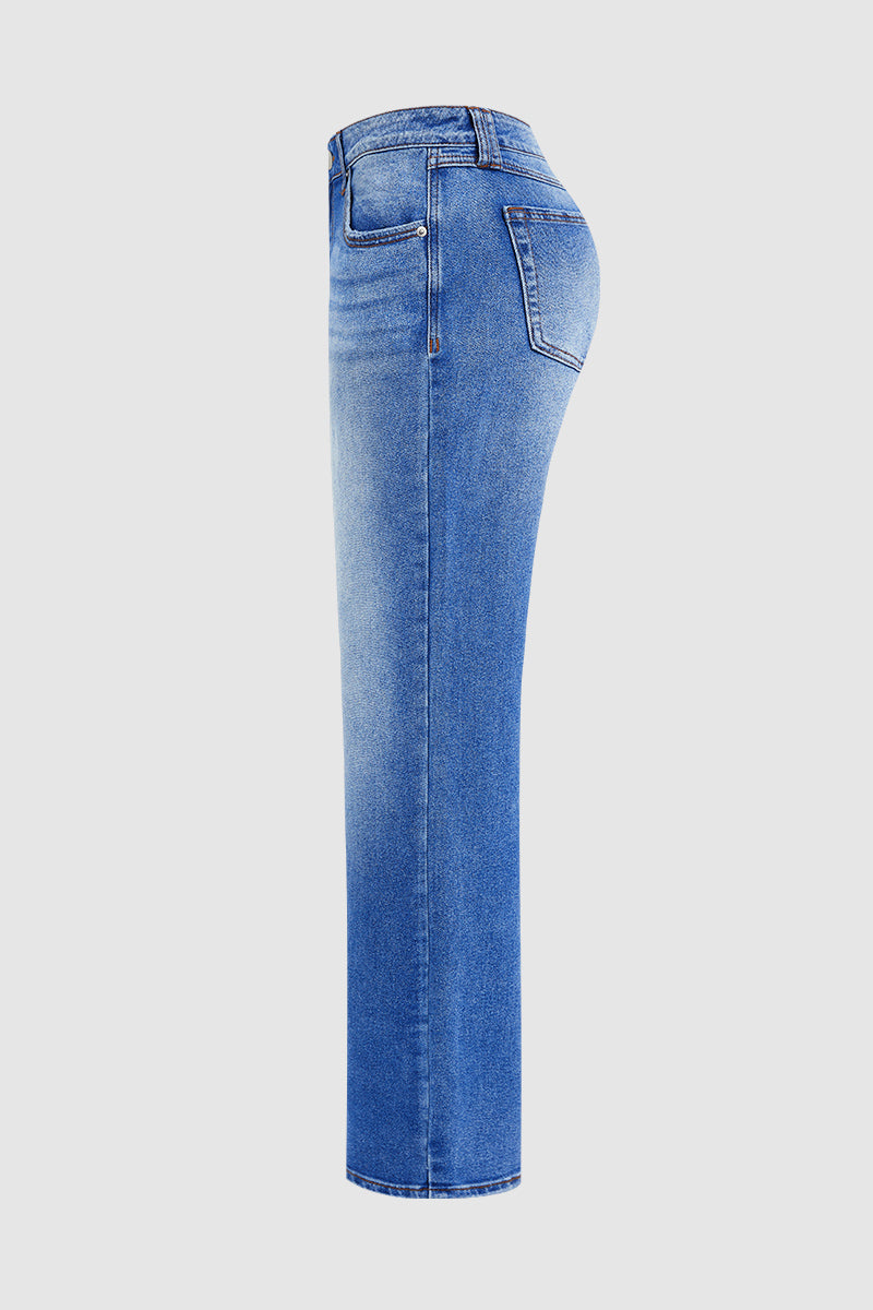 Denvara | Jeans de pierna recta de talle medio
