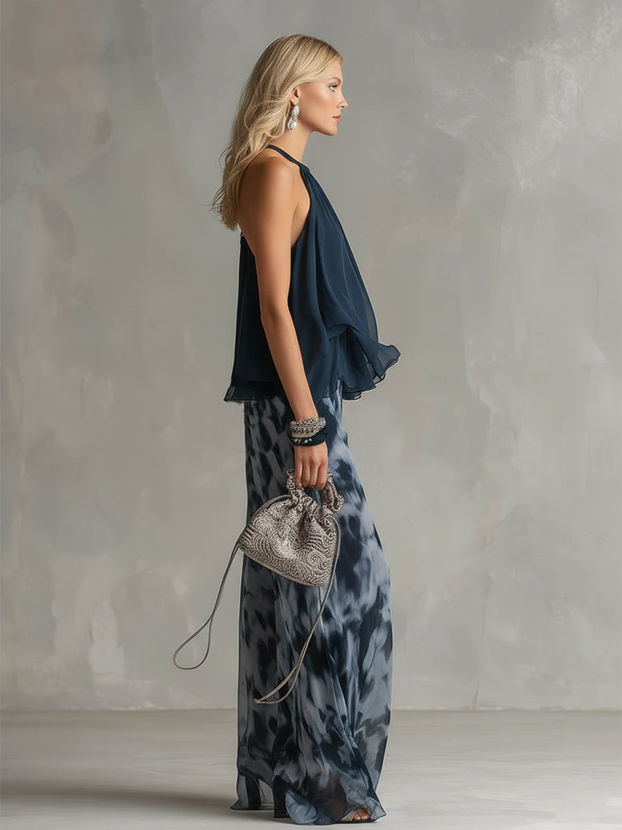 Élise | Conjunto elegante y ligero con top fluido y pantalón amplio