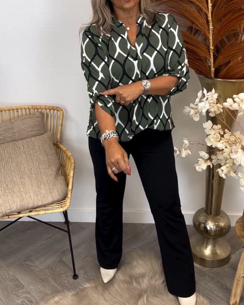 Noor – Blusa con Estampado Gráfico