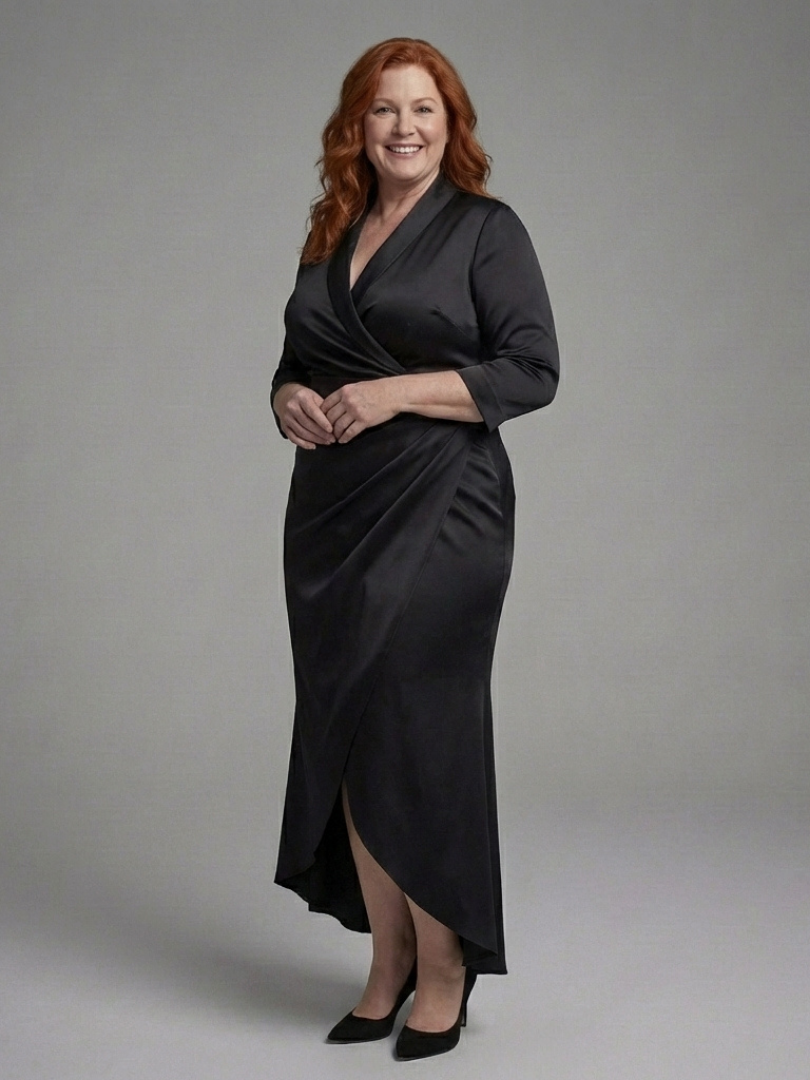 Celestine | Vestido Midi de Manga Larga con Cierre en la Parte Delantera