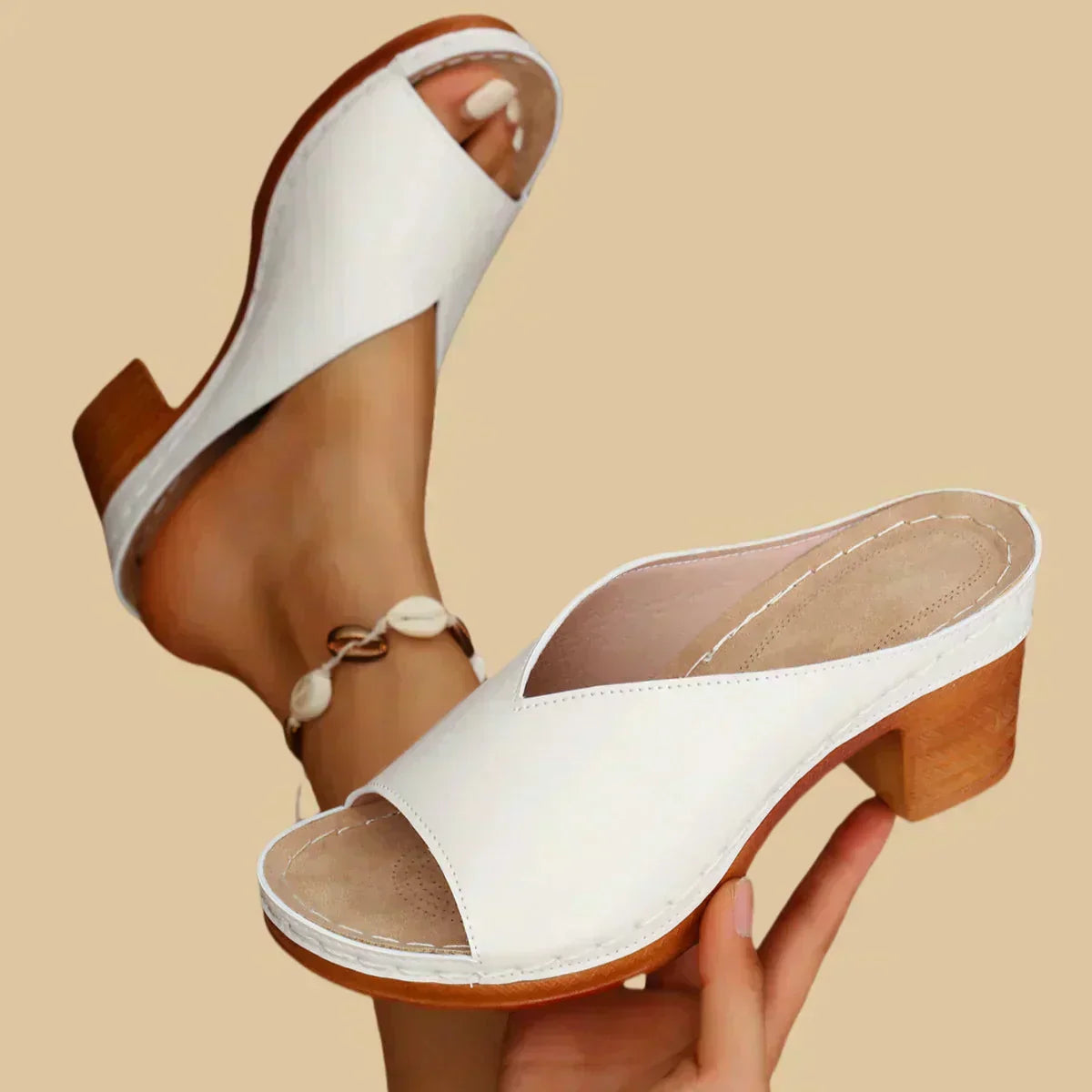 GABRIELLA | Sandalias Ortopédicas con Tacón Ancho Elegantes y Confortables para Cada Día