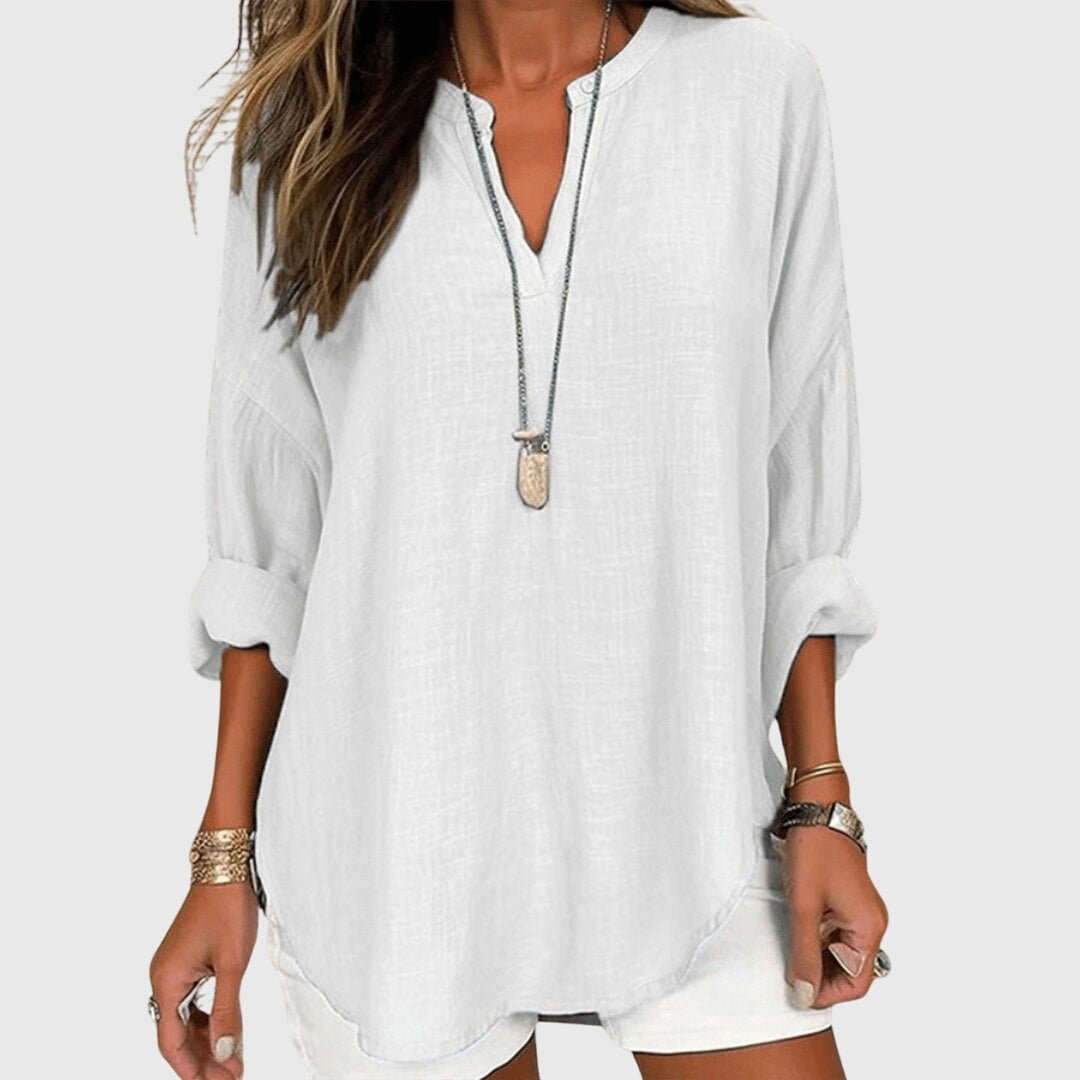Lenara™ | Camisa de Playa Elegante y Fluida