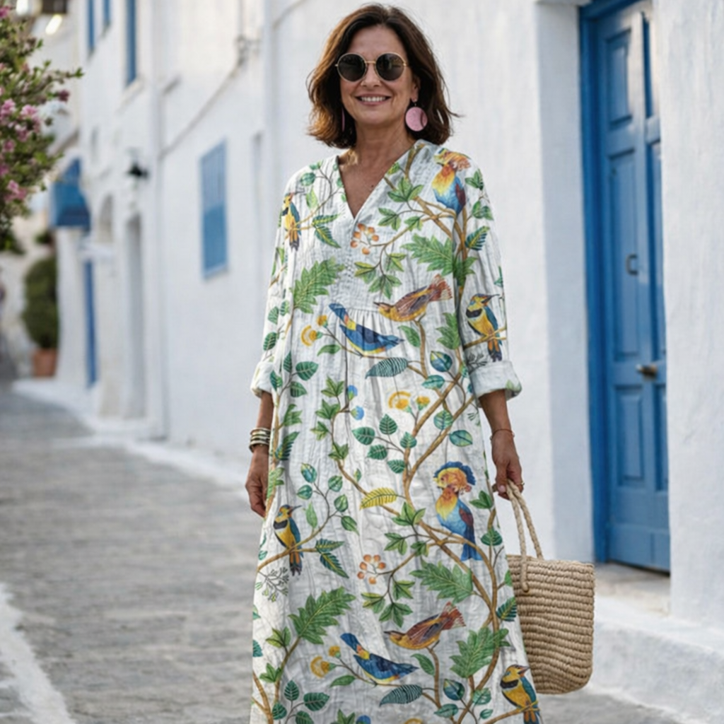 Vestido de Verano Cómodo de Estilo Italiano – Cubriente y Ligero